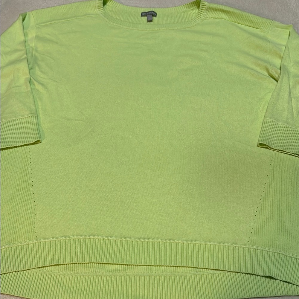 Talbots Light Green Knit Top XL